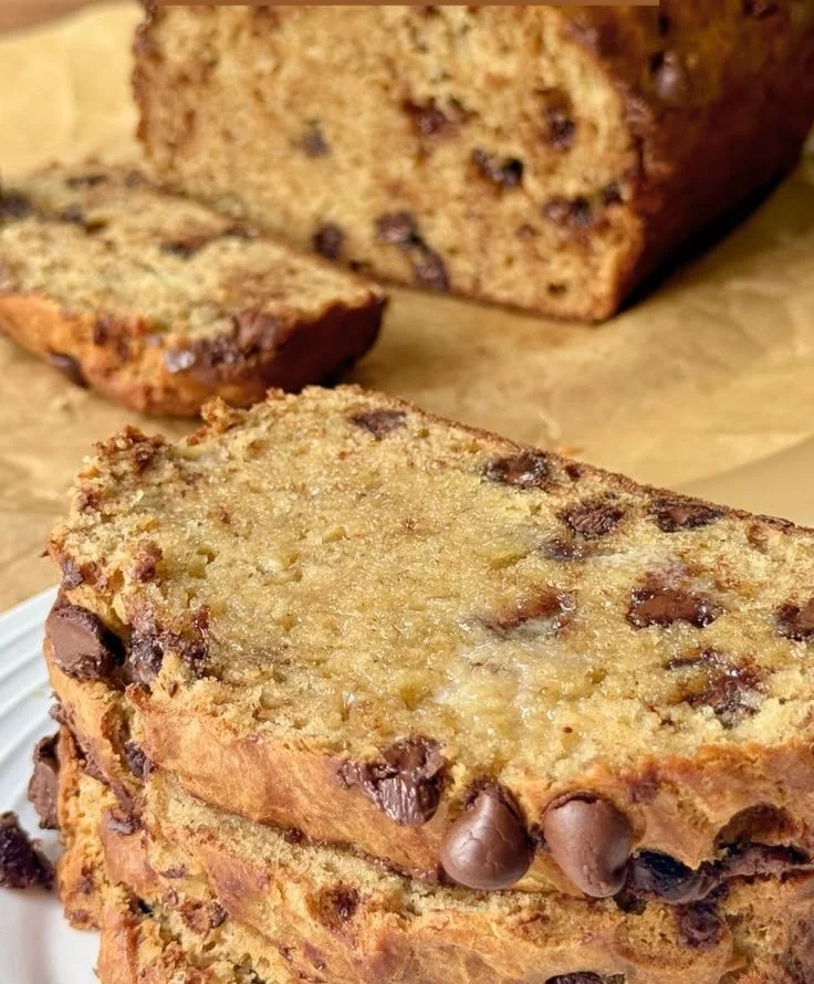 Healthy Protein Banana Bread freshly baked and sliced for a nutritious snack.