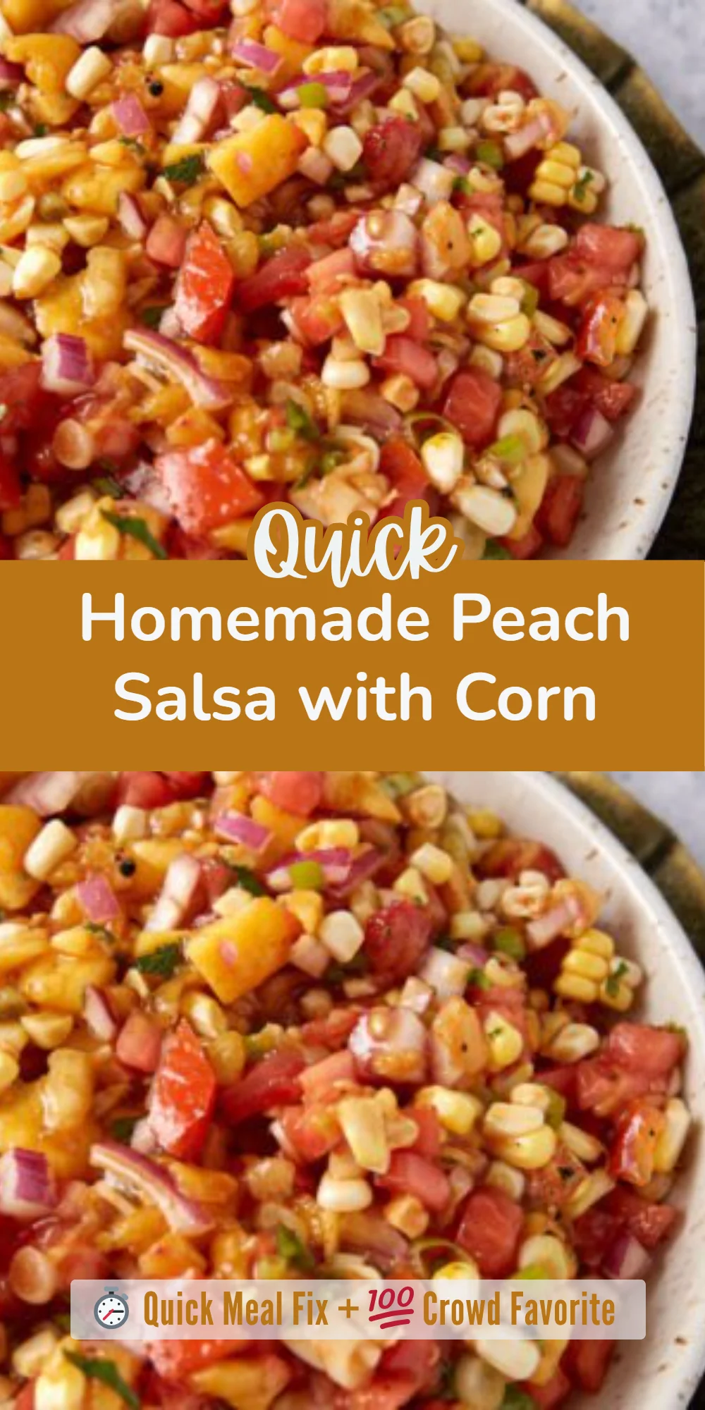Homemade Peach Salsa with Corn