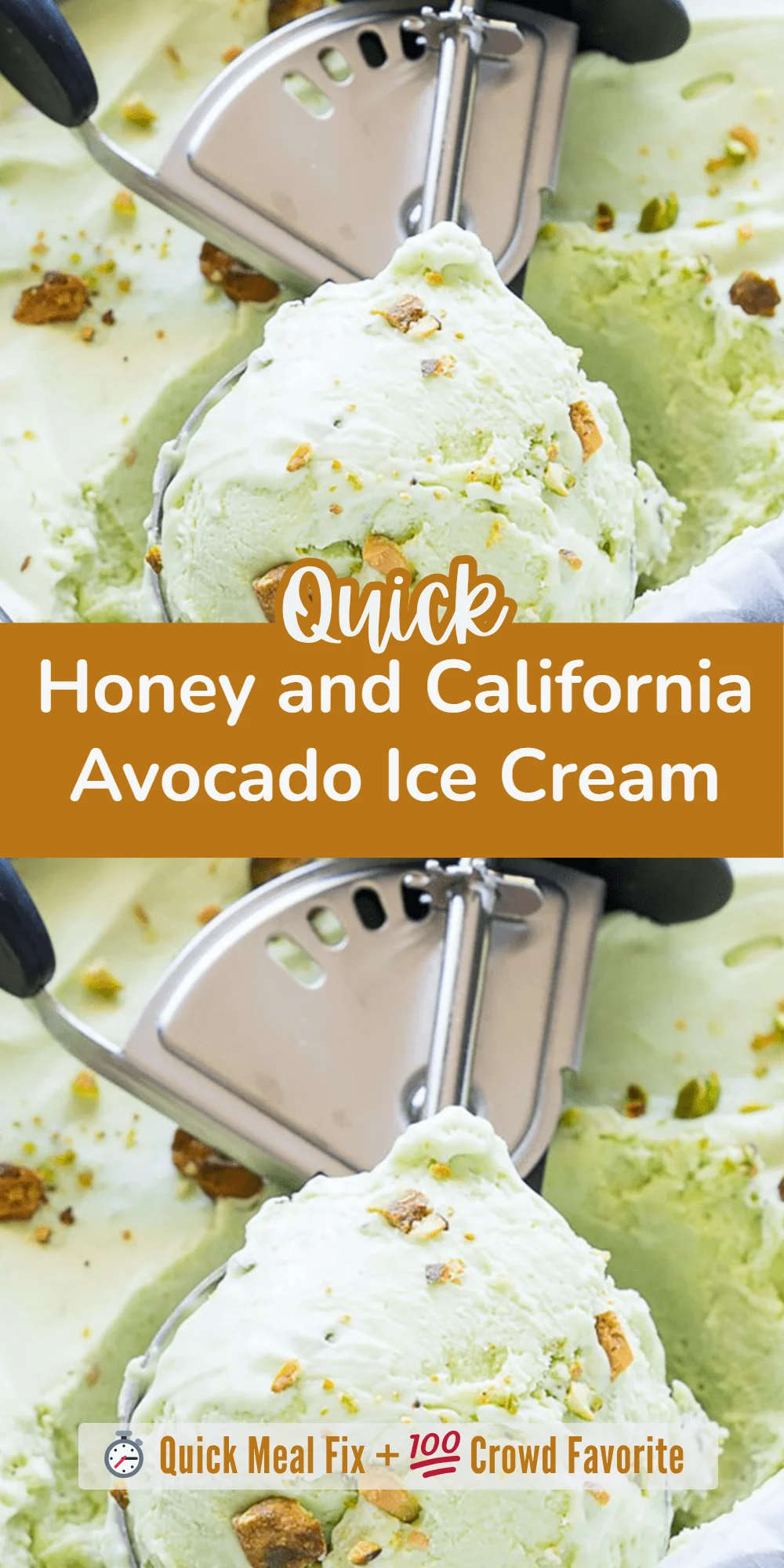 Honey and California Avocado Ice Cream