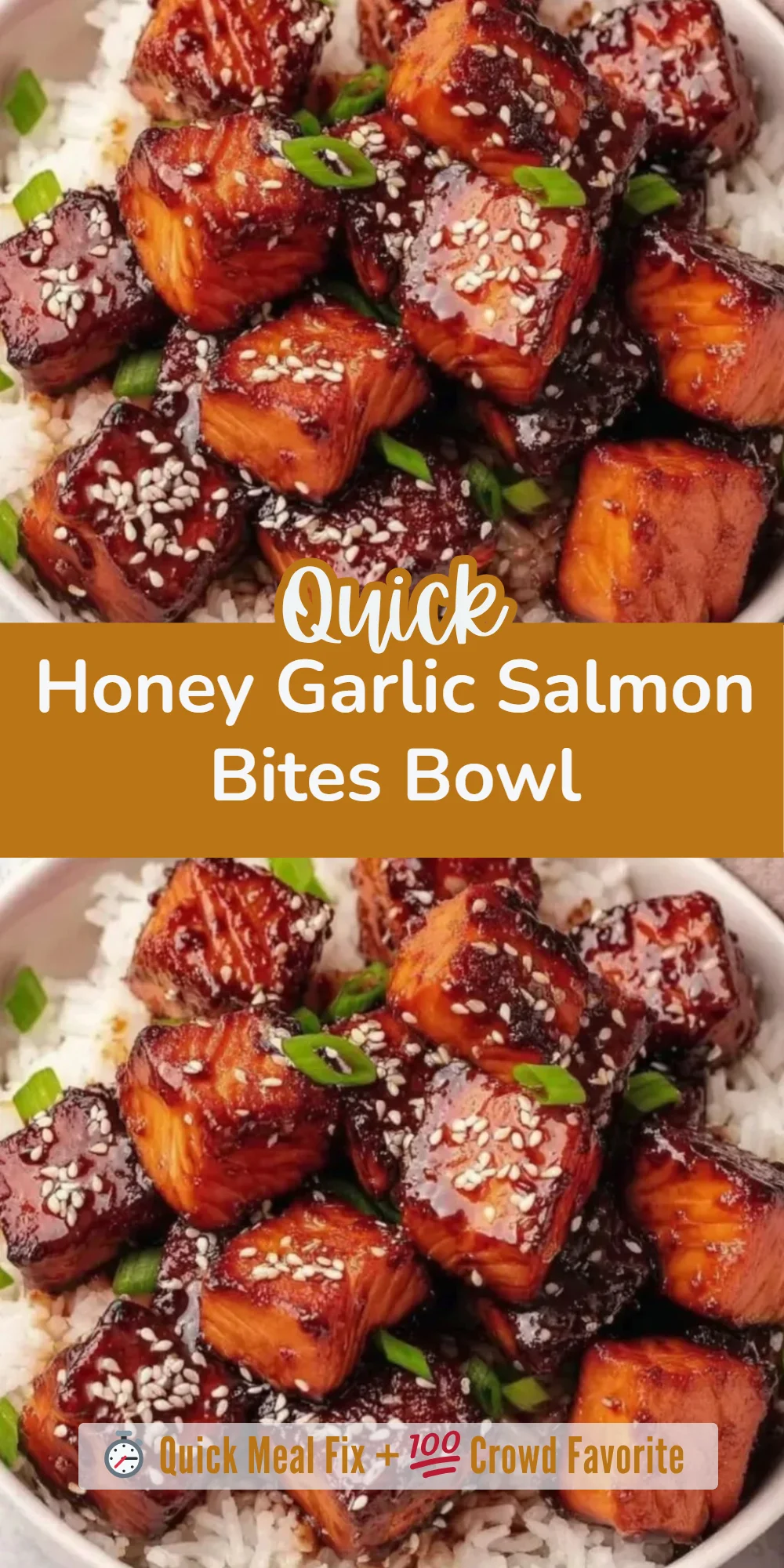 Honey Garlic Salmon Bites Bowl