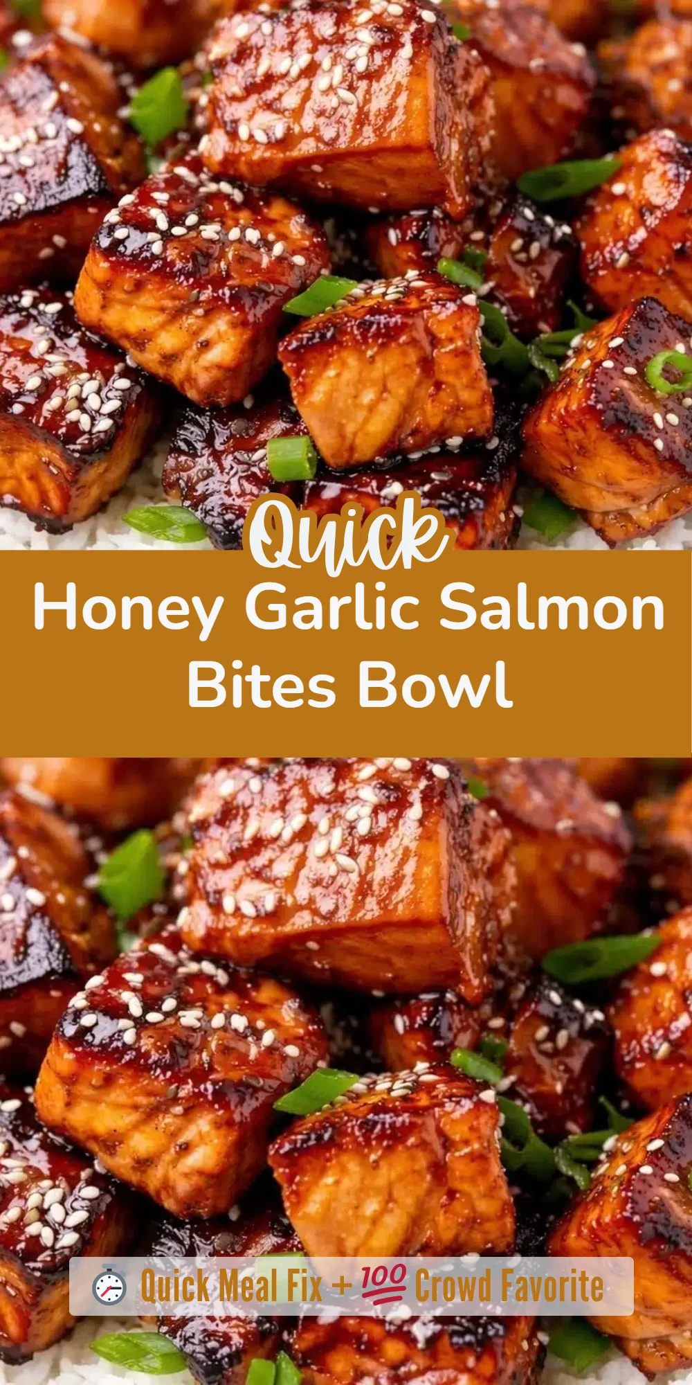 Honey Garlic Salmon Bites Bowl