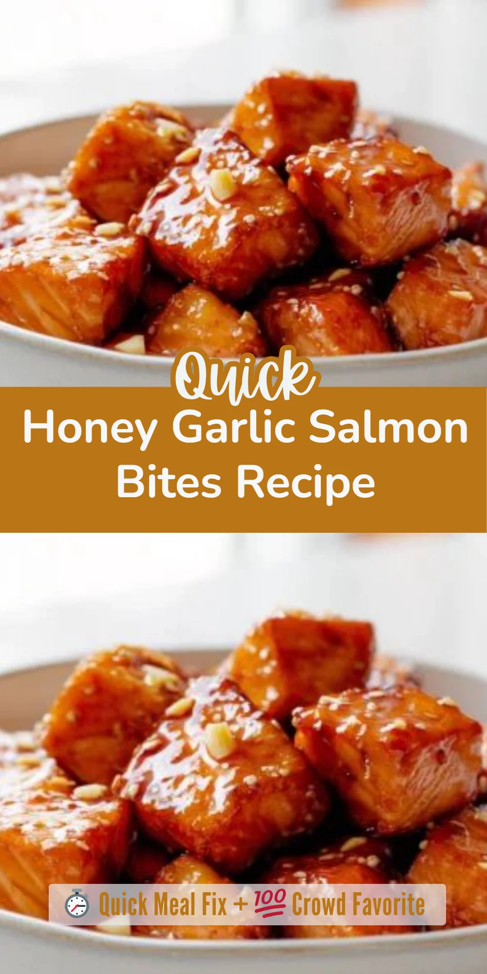 Honey Garlic Salmon Bites Recipe