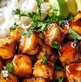 Delicious hot honey chicken bowl recipe with vibrant ingredients