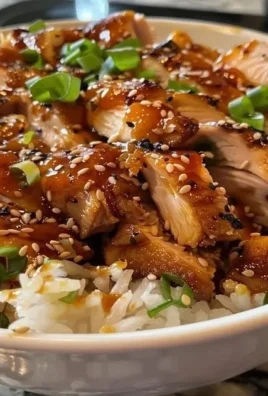 Delicious Hot Honey Chicken Bowl garnished and ready to serve for dinner