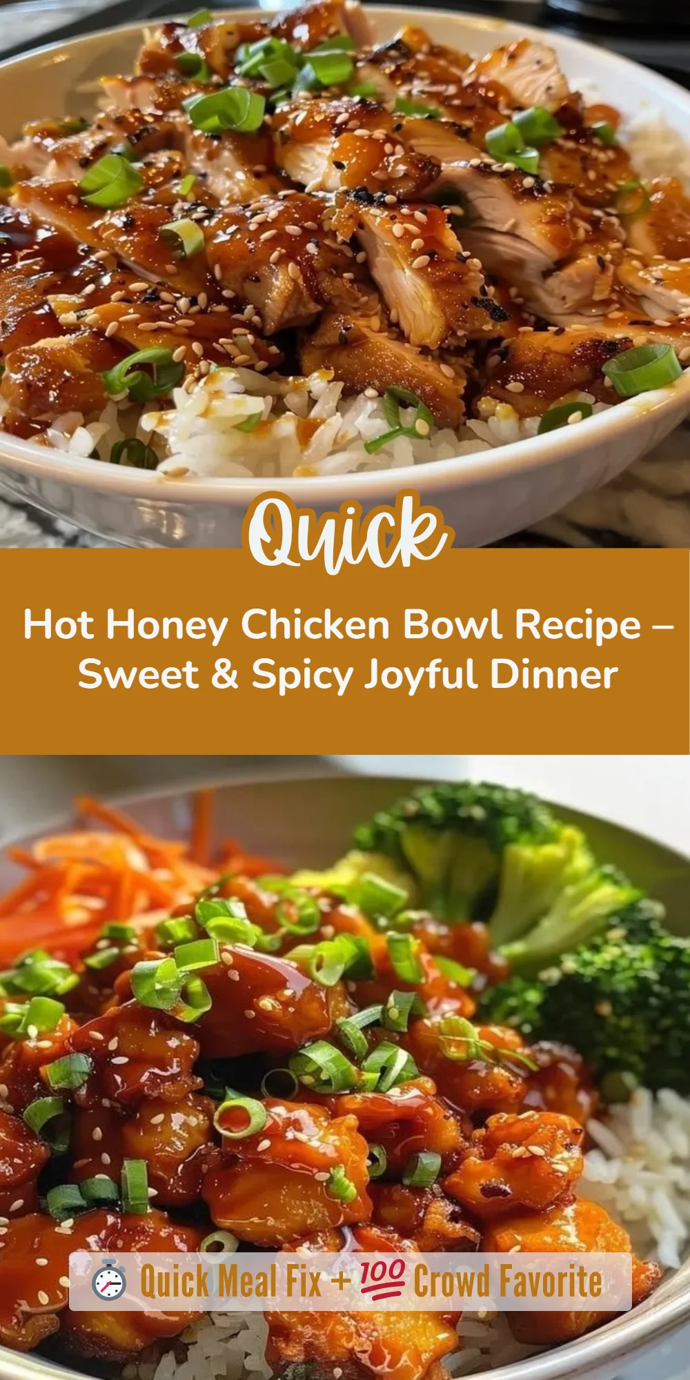 Hot Honey Chicken Bowl Recipe – Sweet & Spicy Joyful Dinner