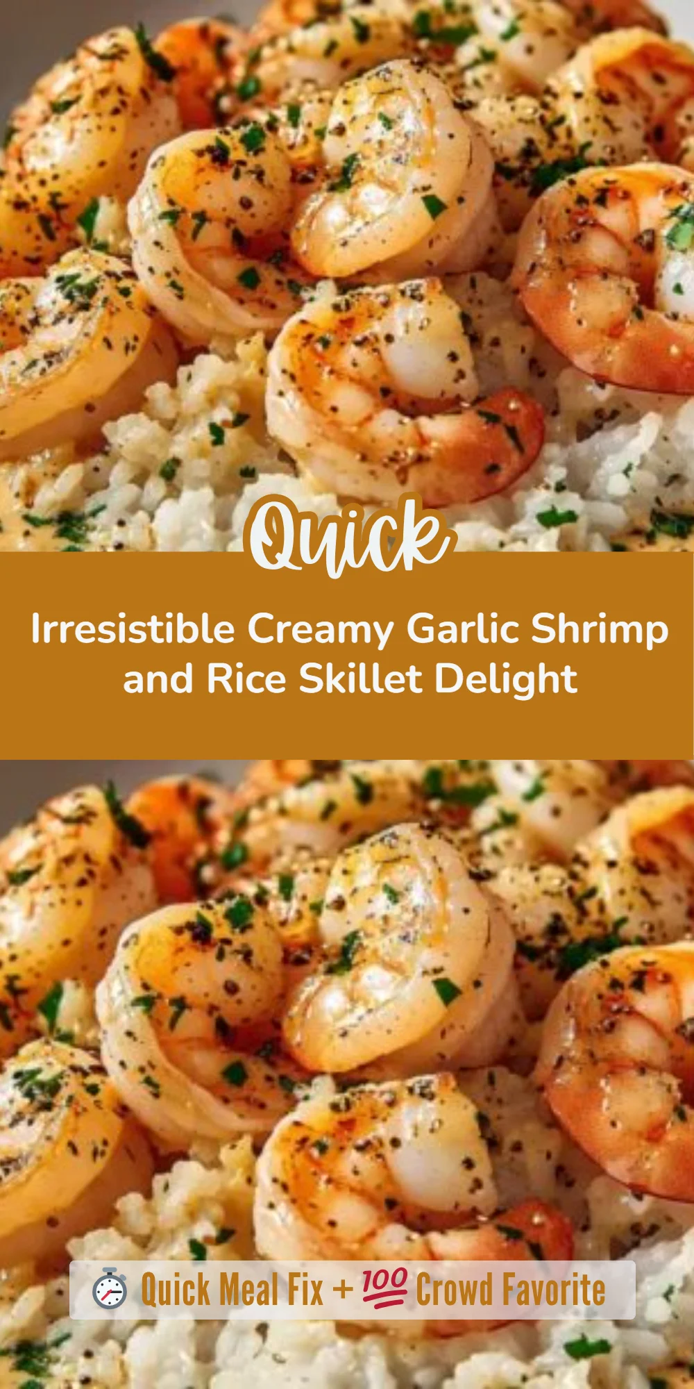 Irresistible Creamy Garlic Shrimp and Rice Skillet Delight