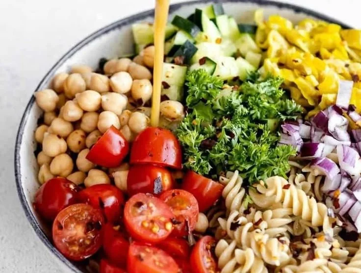 Mediterranean Chickpea Pasta Salad