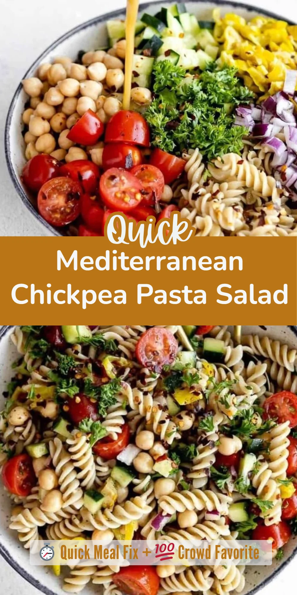 Mediterranean Chickpea Pasta Salad