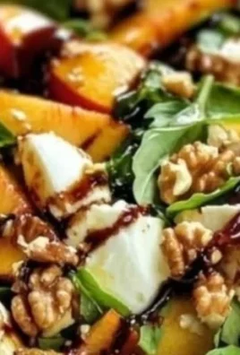 Delicious Millionaire Peach Salad featuring fresh peaches and vibrant ingredients