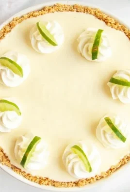 Delicious no-bake key lime pie served with whipped cream