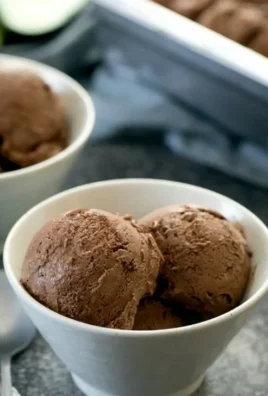 Delicious no-churn chocolate avocado ice cream in a bowl, ready to savor