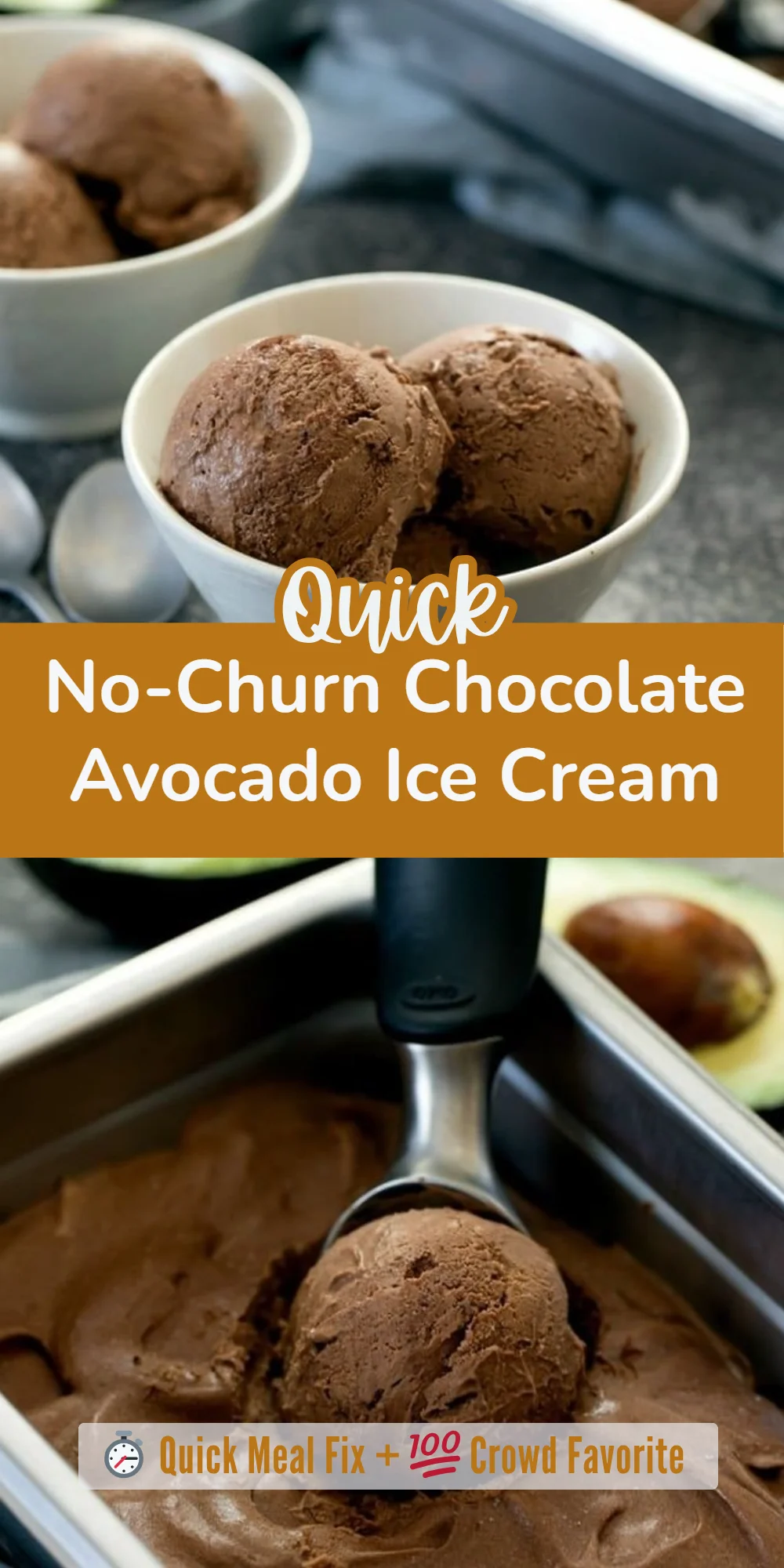 No-Churn Chocolate Avocado Ice Cream