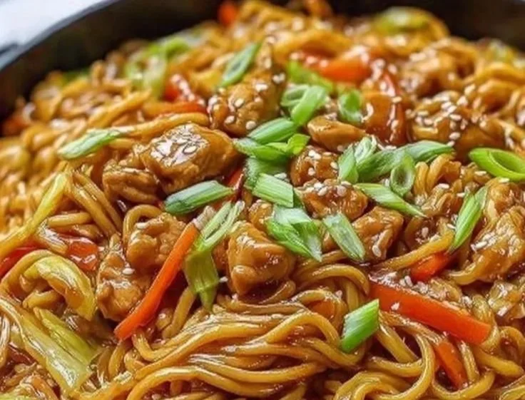 One Pan Teriyaki Chicken and Noodles