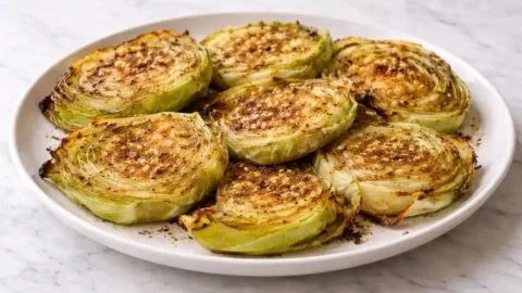 Oven Roasted Garlic Cabbage Steaks