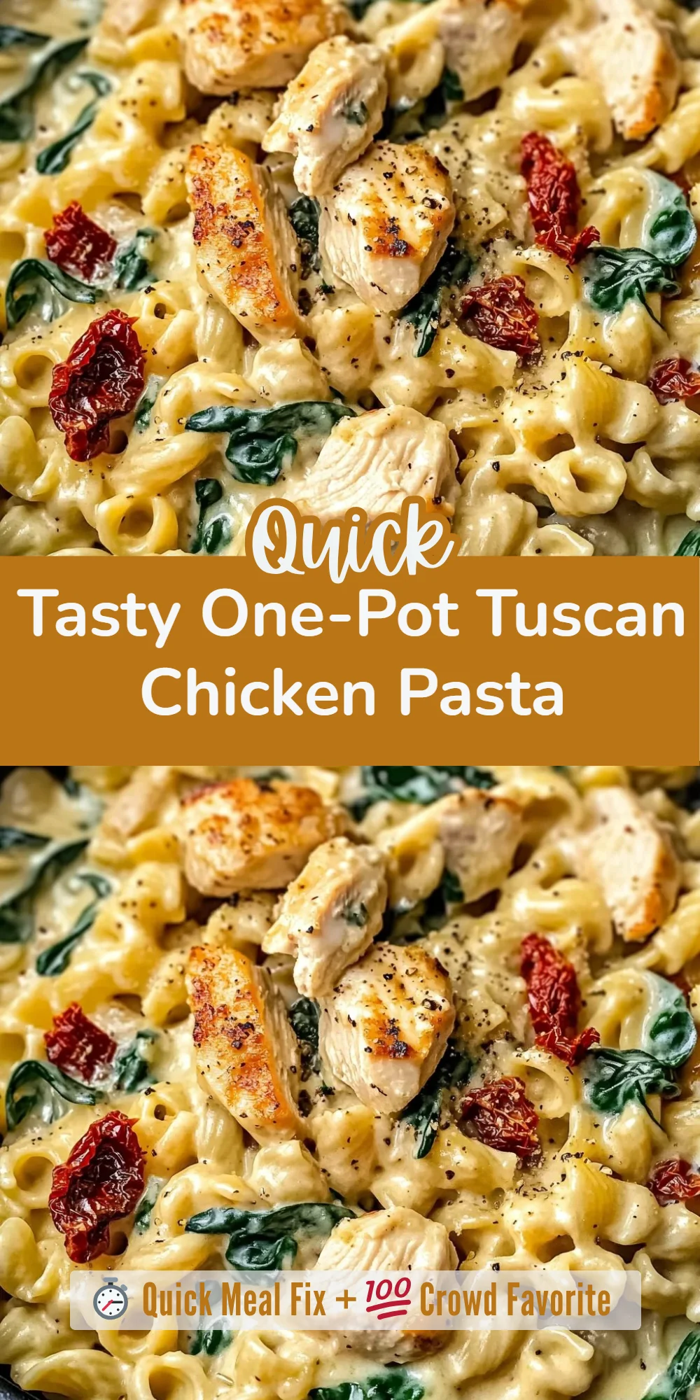 Tasty One-Pot Tuscan Chicken Pasta