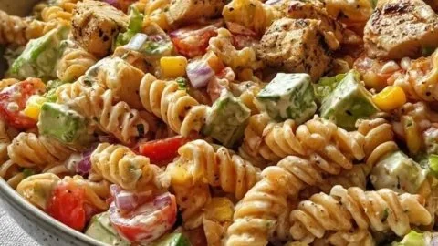 Zesty High-Protein BBQ Chicken Pasta Salad