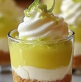 No-bake zesty key lime pie mini desserts on a plate