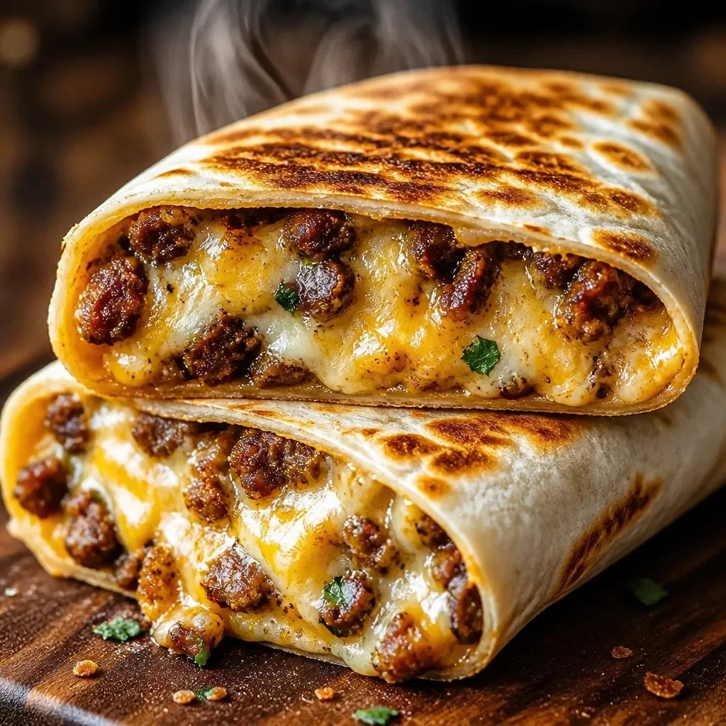 Delicious Breakfast Crunchwrap Supreme filled with eggs, cheese, and toppings