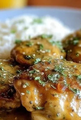Easy chicken thigh dish with vegetables and herbs on a plate