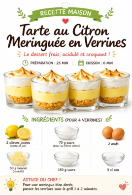 Lemon Meringue Tart served in elegant glass dishes