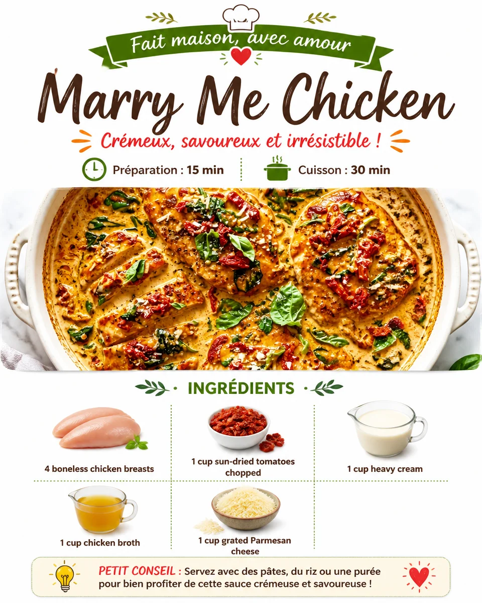 Delicious Marry Me Chicken served with creamy sauce and fresh herbs