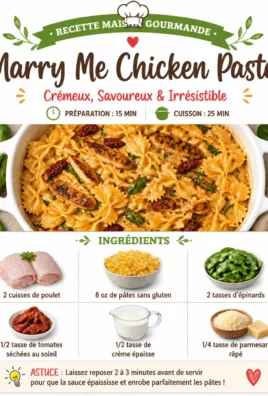 Delicious Marry Me Chicken Pasta with creamy sauce and tender chicken