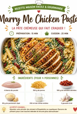 Delicious Marry Me Chicken Pasta recipe showcasing creamy sauce and tender chicken.