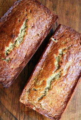 Homemade banana bread from Mrs. Myers, moist and sweet with a golden crust.