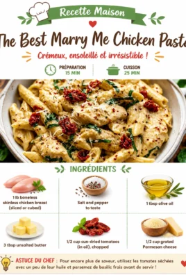 Delicious Marry Me Chicken Pasta served with a garnish of fresh herbs.